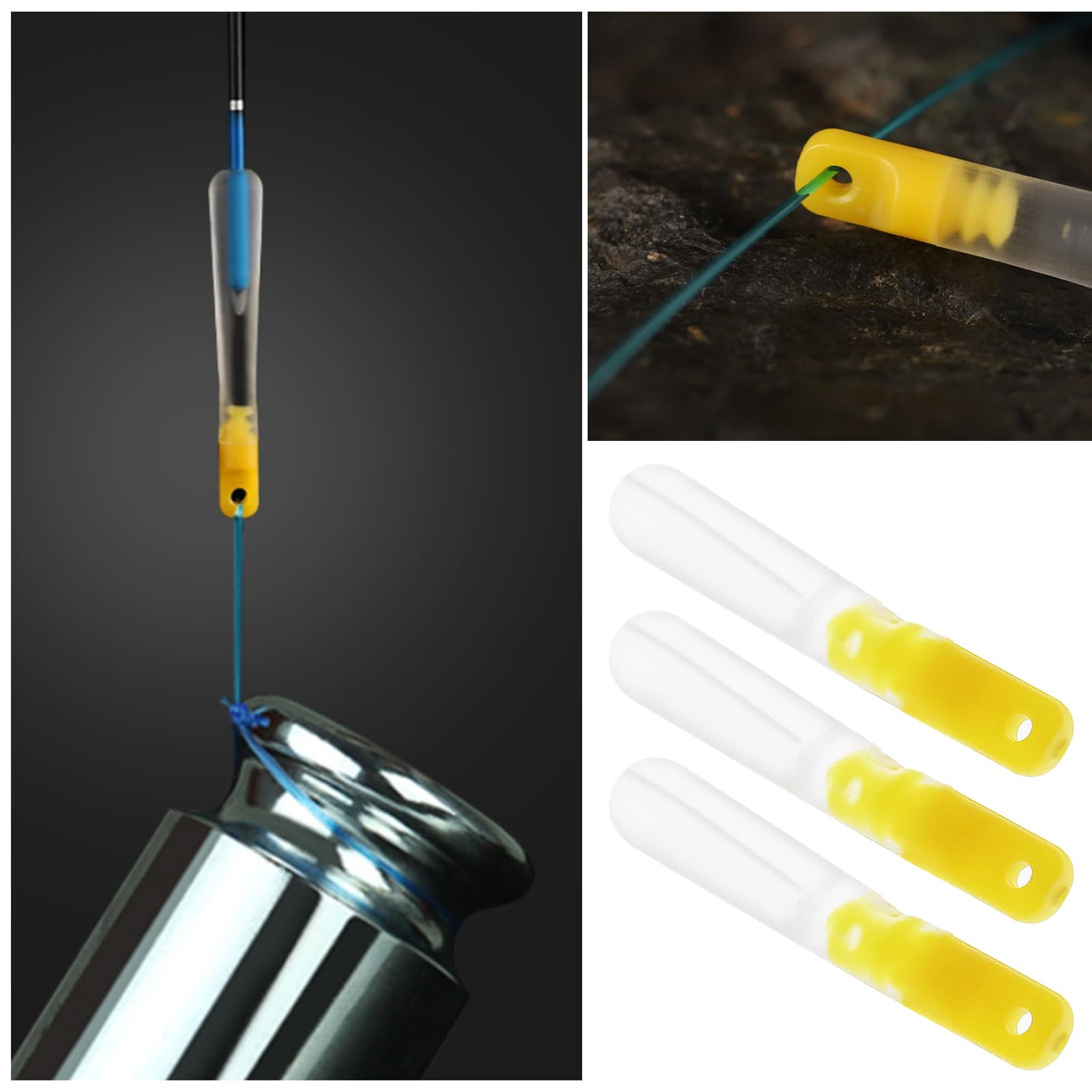 Create idea 20 adattatori galleggianti in silicone da 14 mm, adatti per piedini galleggianti da 0,6-1,0 mm, per pesca alla carpa, pesca grossolana