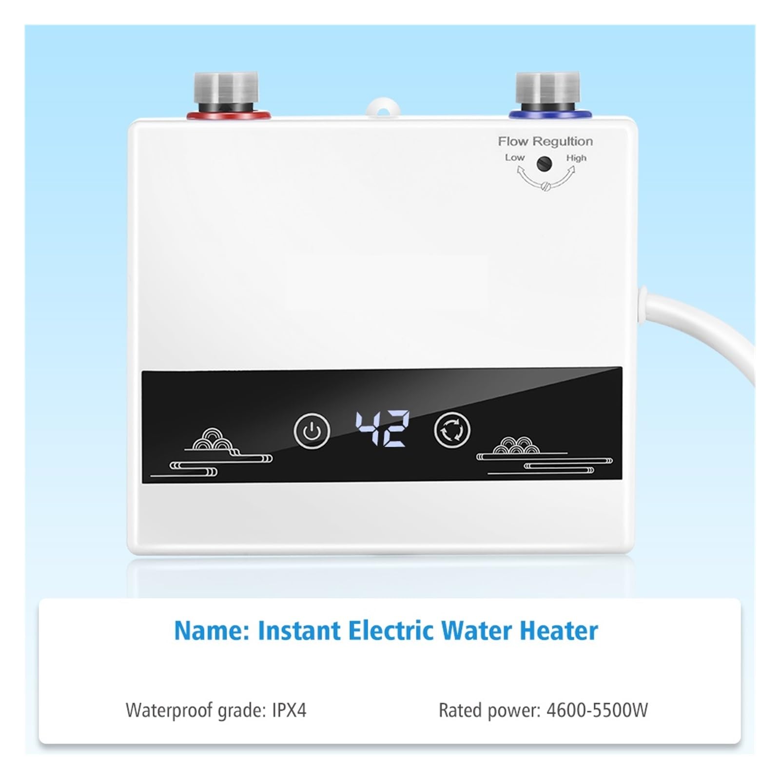 4600W Elektryczny Bezzbiornikowy Podgrzewacz Wody Gorąca Woda Do Termostatu Łazienkowego Natychmiastowy Prysznic W Domu Ogrzewanie Bateria Kuchenna Natychmiastowe Ogrzewanie