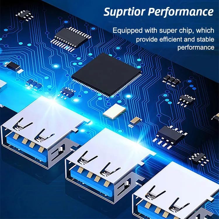 Sounce 4-Port USB 3.0 Hub for PC – High-Speed Aluminum USB Hub Compatible with PC, MacBook, Mac Pro, Mac Mini, iMac, Surface Pro, and XPS. 4-Port High Speed USB Hub with Aluminium Shell 4 610ItVWq2wL
