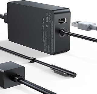 Surface Pro Charger, 65w Adapter Power Supply for Microsoft Surface Pro X/3/4/5/6/7/7+/8, Surface Go1 2 Charger, Surface Laptop/Tablet, Surface Book 15V 4.0A Laptop Charger with Power Cord