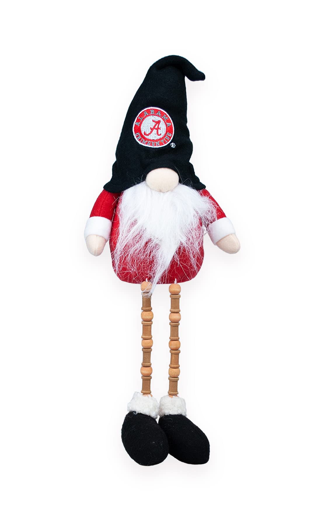 Hanna's Handiworks University of Alabama Crimson Tide Plush Gnome Sitter with Beaded Dangle Legs Dorm Decoration- Ideal Gift for Students/Graduation/Alumni - Show Your NCAA SEC Team Spirit