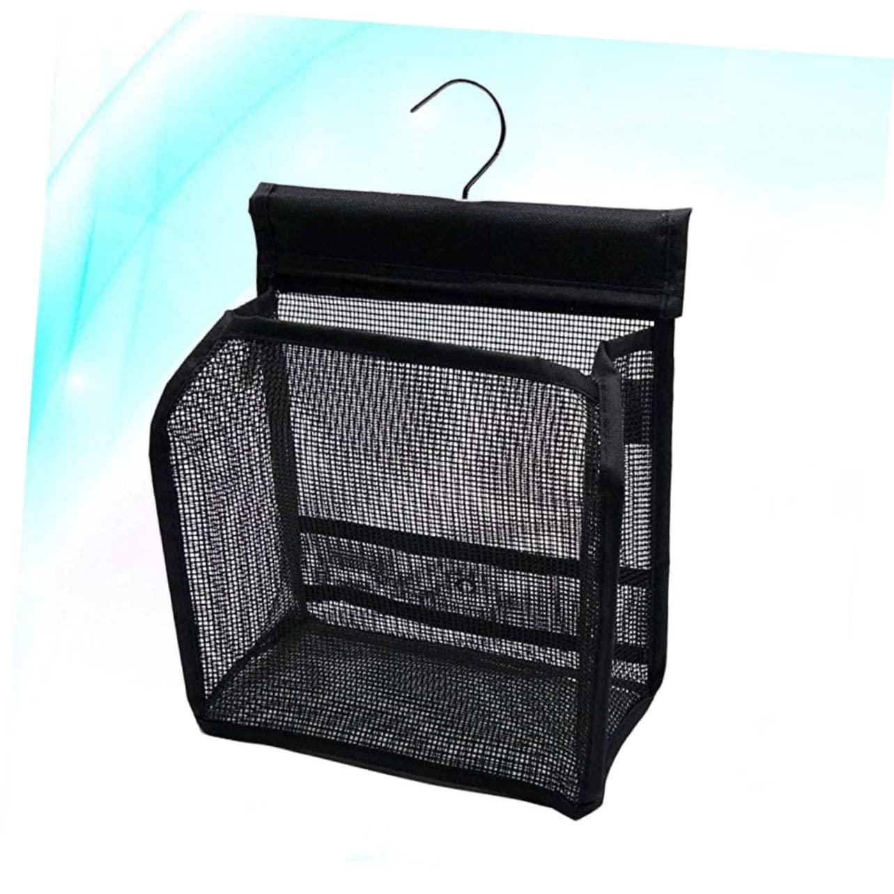 VALICLUD Set 3 Pezzi Borsa Portaoggetti Doccia Nero in Pvc, Organizer da Appendere Versatile per Accessori Bagno, per Viaggio e Uso in Bagno