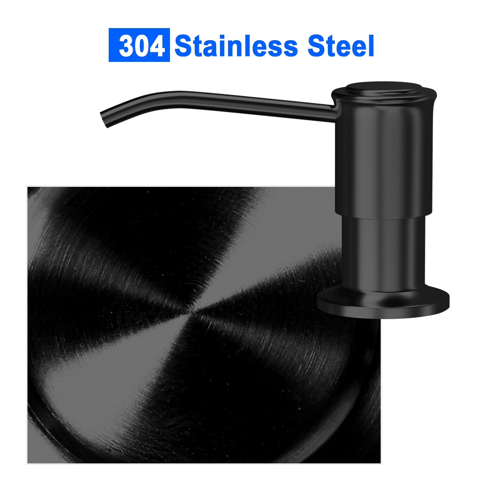 Dispensador de jabón para fregadero de cocina, bomba dispensadora de jabón para fregadero de cocina, recarga desde la parte superior, dispensador de jabón para fregadero con botella líquida grande de