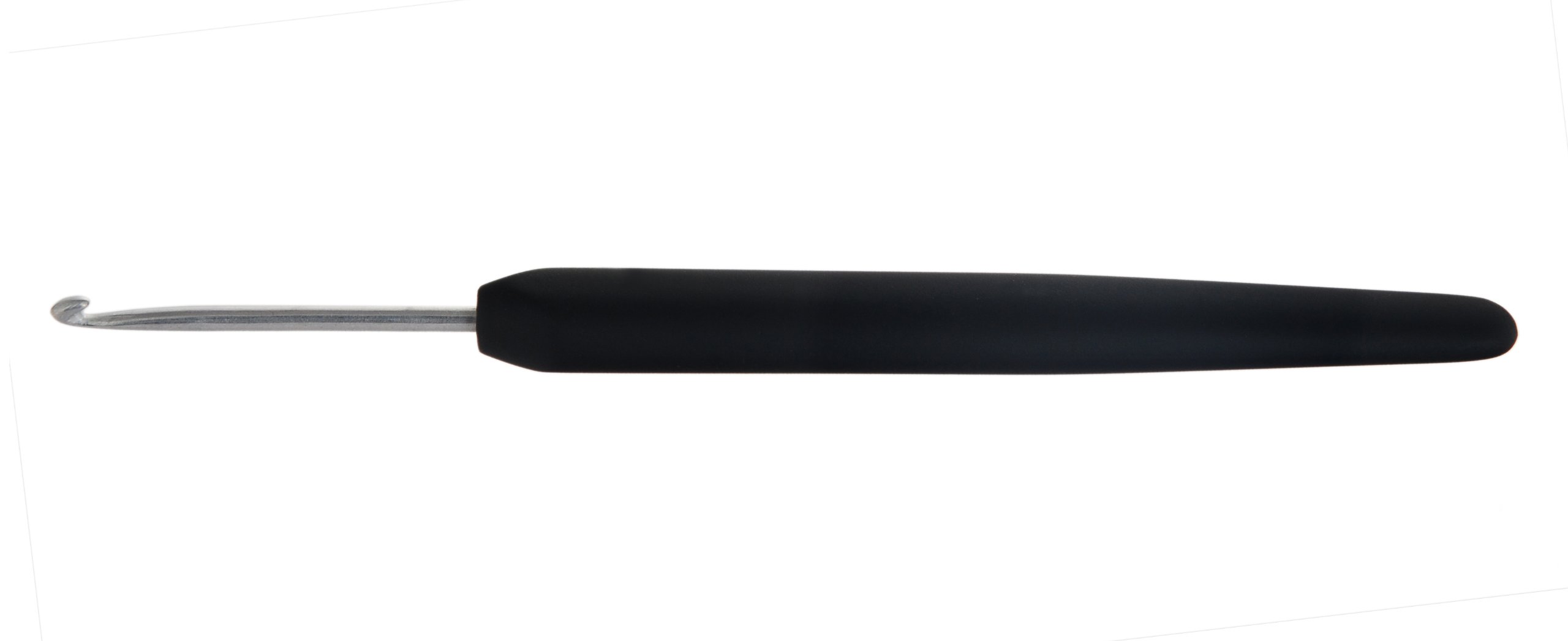 KnitPro KP30889 8 mm Aluminium Crochet Hook, Silver, Black, 8.00mm