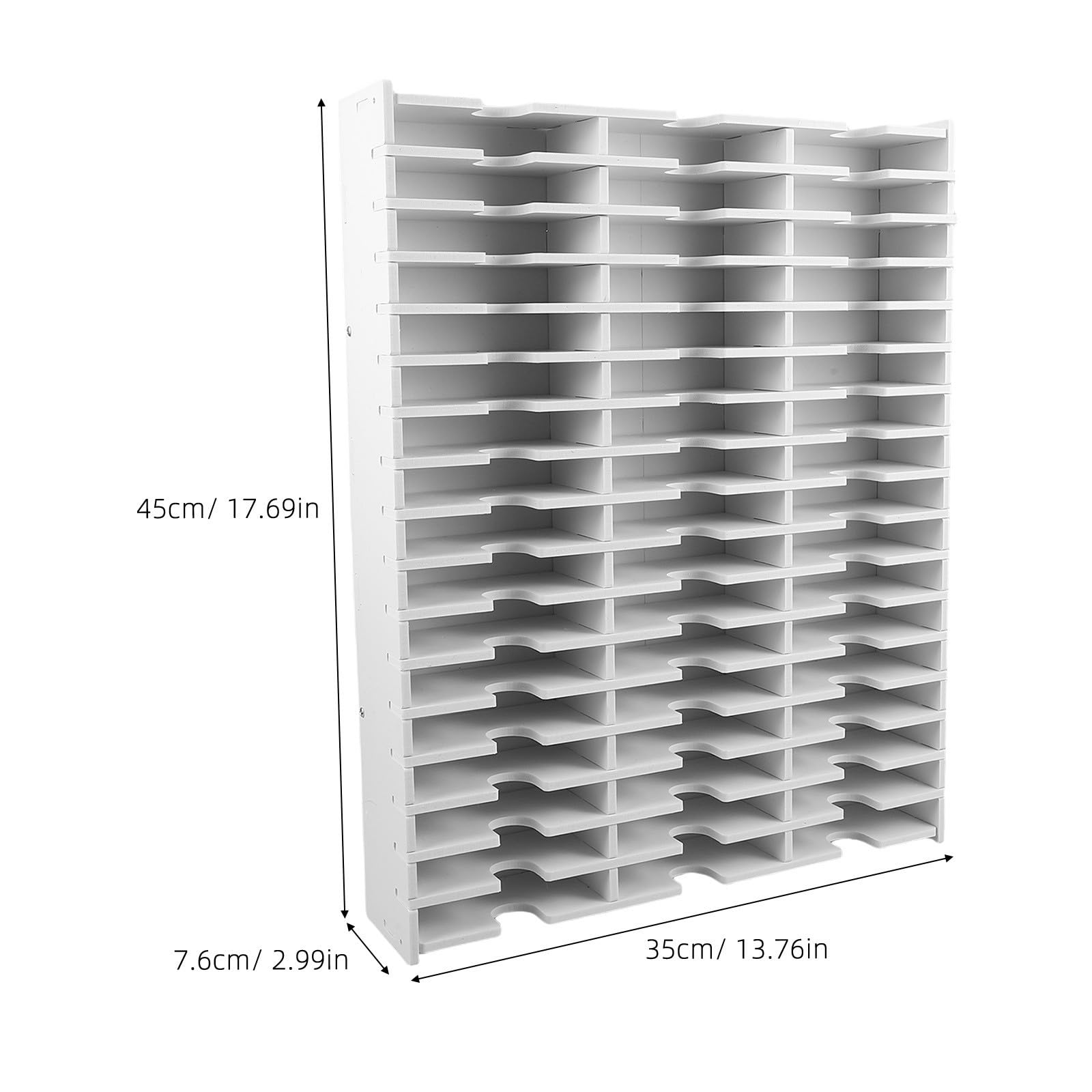 YARNOW Elegante Pvc Aufbewahrungsbox mit 51 Fächern für Stempelkissen und Kartenorganisator Robust und Leicht Tragbar für Schreibtisch und Büroorganisation