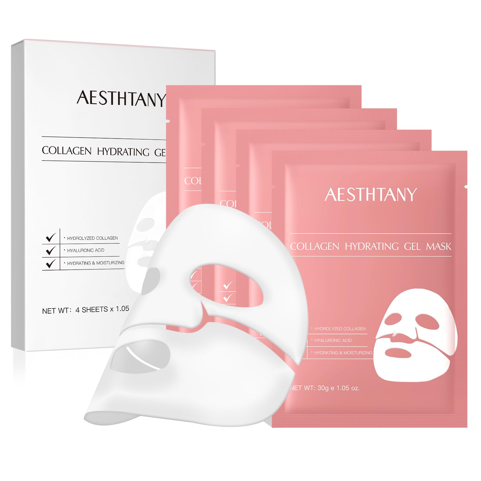 OKADY 4-Pack Collagen Face Mask