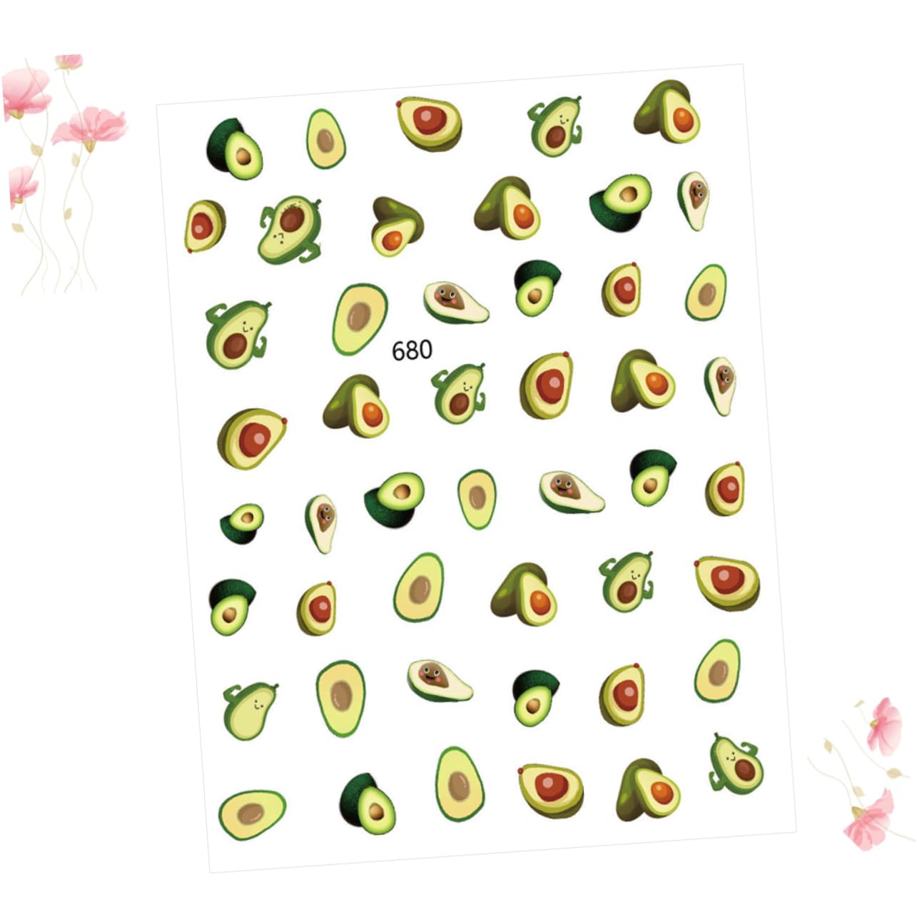 3 Set Adesivi Unghie Tema Frutta Con Design Per Decorazioni Manicure Applicazione Facile E Creativa Per Donne E Ragazze Casual 12 Fogli*3