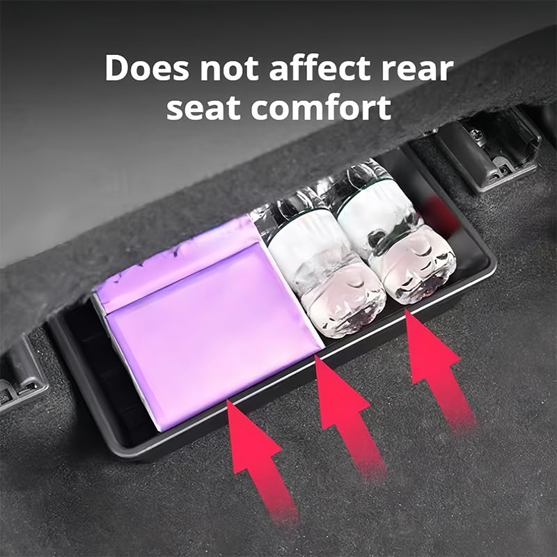 Caja de Almacenamiento Debajo del Asiento para Skoda Kamiq/Karoq/Kodiaq, Cajón Debajo del Asiento, Oculto Impermeable Antirrayas, Accesorio Práctico para Vehículo,Black