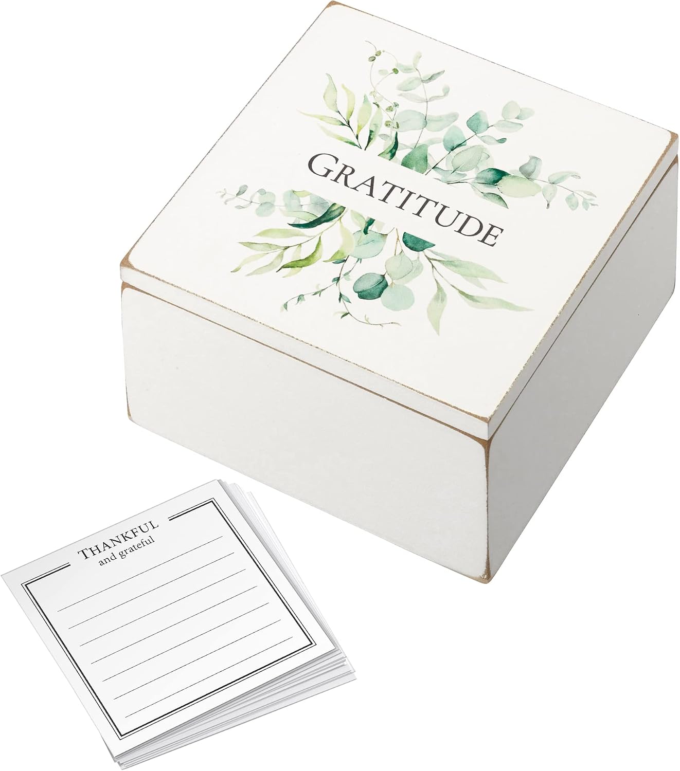 Lillian Rose Rustic Botanical Gratitude Box With 30 Note Cards