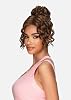 Vivica A. Fox LBPB-DIMPLE, Bang & Bun, Quick and Easy Lace, Ponytail Bun and Lace Bangs, Color 1B Off Black