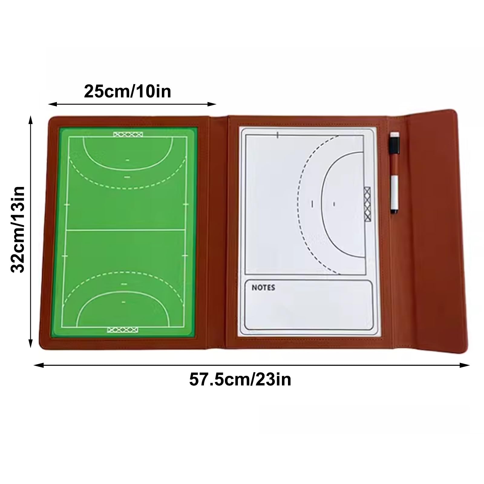 Taktikboard Handball, Handball Coach Board, Handball Trainer Taktikbrett, Handball Coach-Board, Trocken Abwischbares Trainer-Klemmbrett, mit 2 Whiteboard-Stiften, Als Geschenk für Trainer