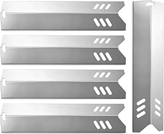 SHINESTAR 15'' Grill Heat Plate, Grill Replacement Part for Dyna-Glo, Backyard & Uniflame Grill, DGF510SBP, DGF493BNP, BY15-101-001-02, BY13-101-001-13, Stainless Steel, 5-Pack, 15" x 3-13/16"