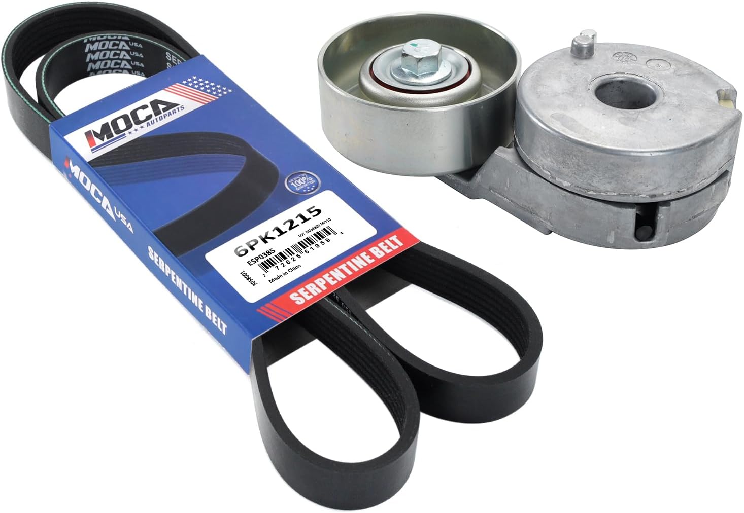 MOCA Serpentine Belt Drive Component Kit Fit 07-12 for Nissan Sentra 2.0L L4 DOHCL