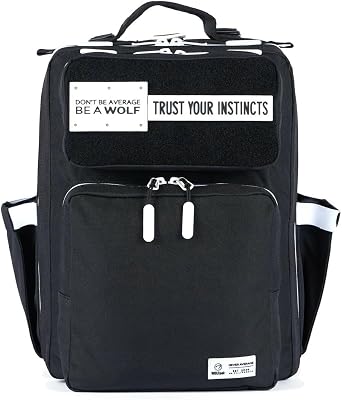 WOLFpak Slim Gym Backpack Tactical Minimalist Daypack w/Laptop Pocket & Dual Cup Holders | Perfect for Travel & EDC |