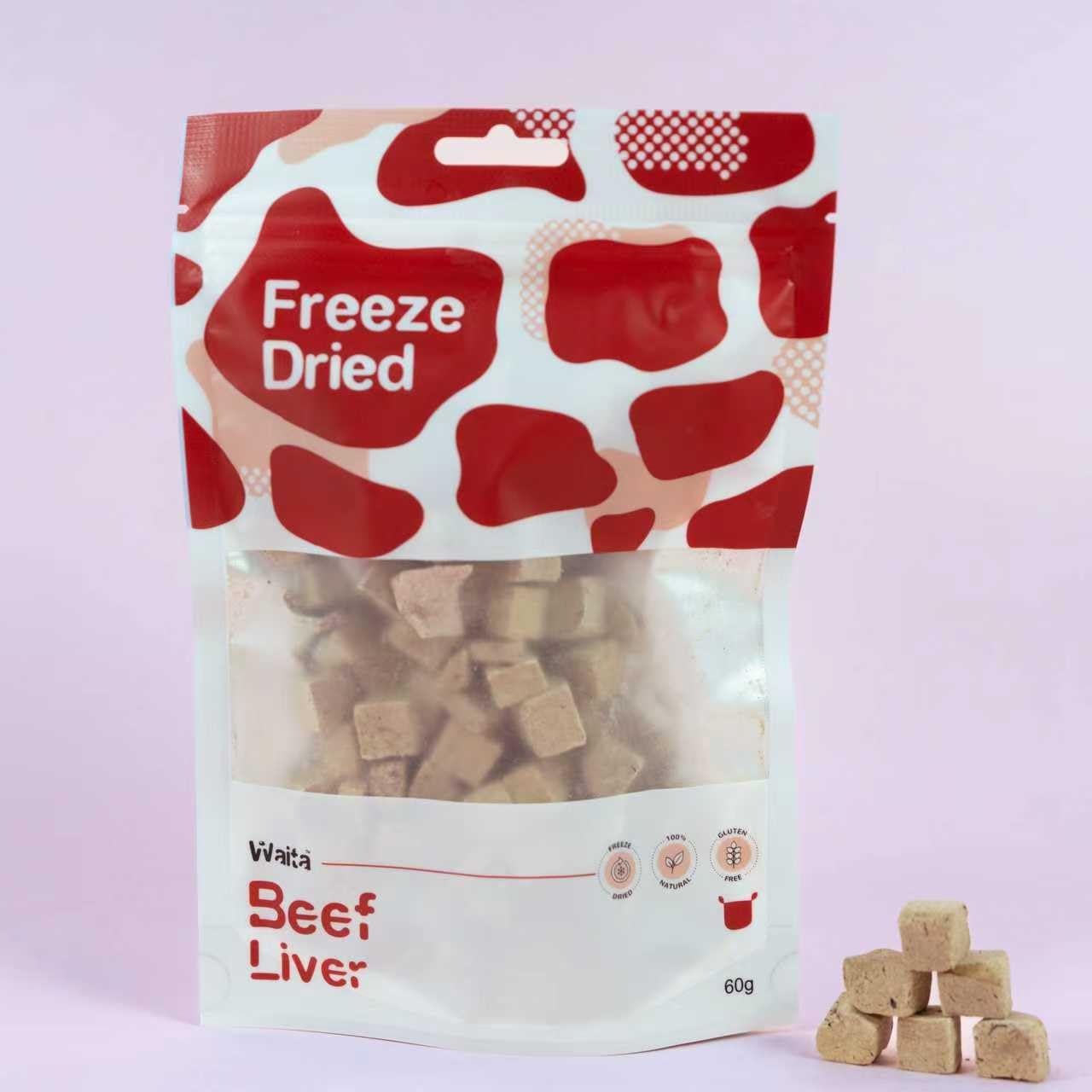 Freeze-Dried Beef Liver for Cat Treats Pets Dog Treats Natural Fresh Cat Food And Dog Food 60g Bag — image 1