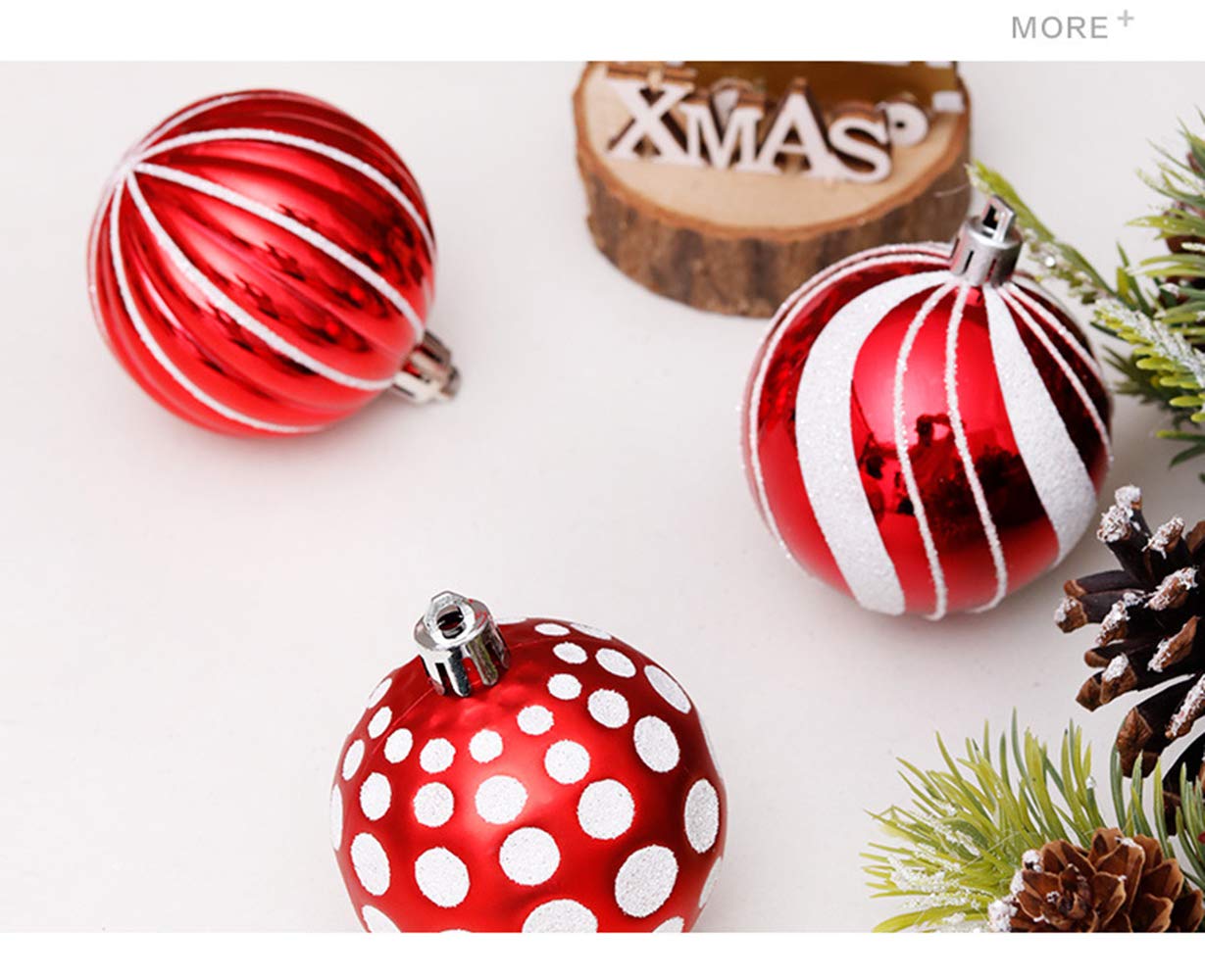 Weihnachtskugeln Gadget Set Christbaumschmuck Kugel Familie Festival Hochzeit Treffen Zusammen Zubehör bruchsicher (30 Stück) 6 cm, 1