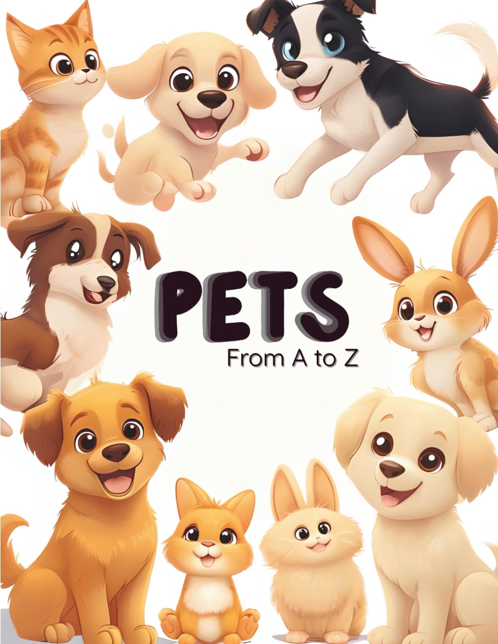 Pets From A to Z: Cute Pet Animals Coloring Book for Kids Ages 3–8: A Fun and Adorable Coloring Adventure with 26 Pet Animals From A to Z (CD Creations A–Z Coloring Series)