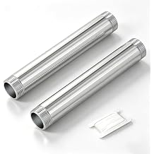 TAISHER 2PCS Stainless Steel Pipe Fittings, 1" NPT x 1" NPT Male Threaded, 8" Length Nipple Cast Pipe