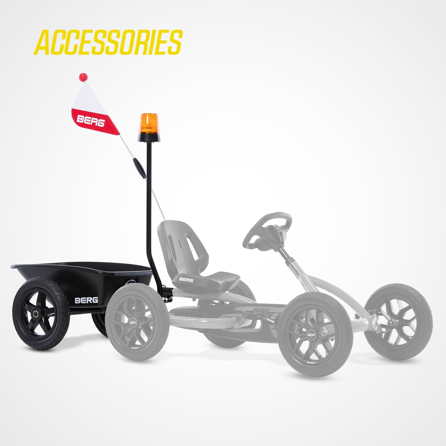 BERG Buddy Cross Pedal GoKart | Veicolo per bambini a pedale, con elevati standard di sicurezza, pneumatici e ruota libera, giocattolo per bambini di età compresa tra 3 e 8 anni