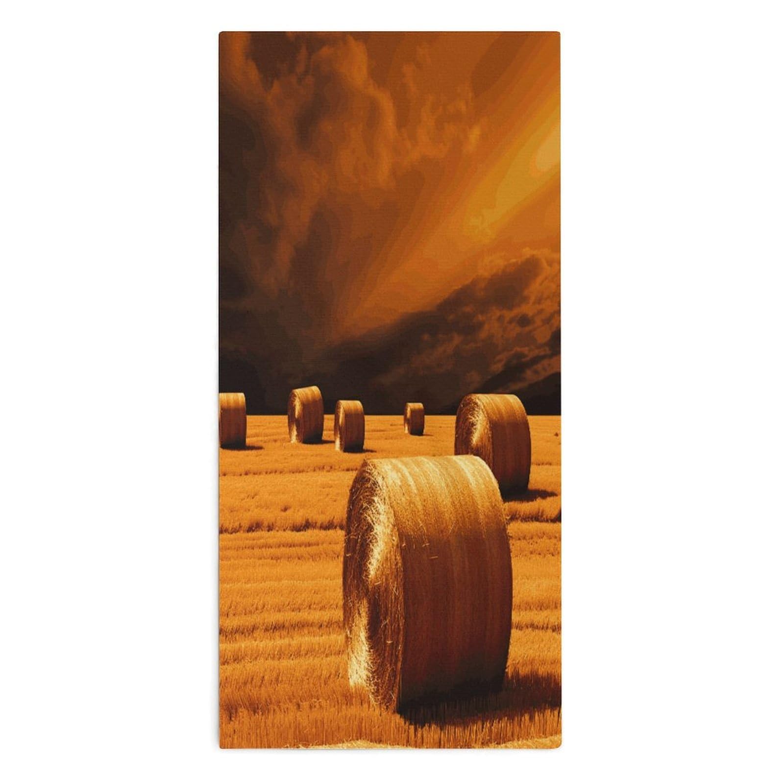 Btcowzrv Style Hay Bales Bath Towel Beach Towels Shower Towel