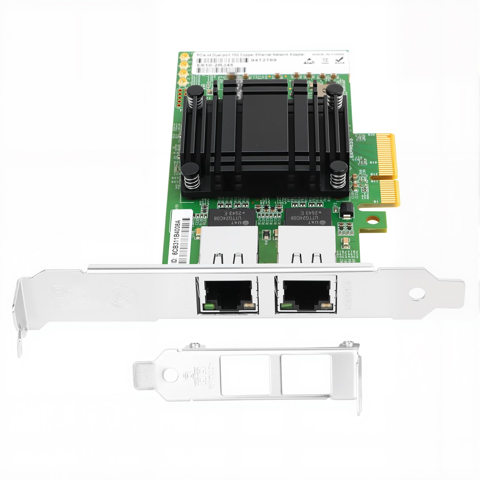 for Intel E610 PCIe x4 2*RJ45 Port 10Gbase-T Ethernet Network Adapter 10Gb LAN Card Support Windows Server/Windows/Linux/VMware/ESX