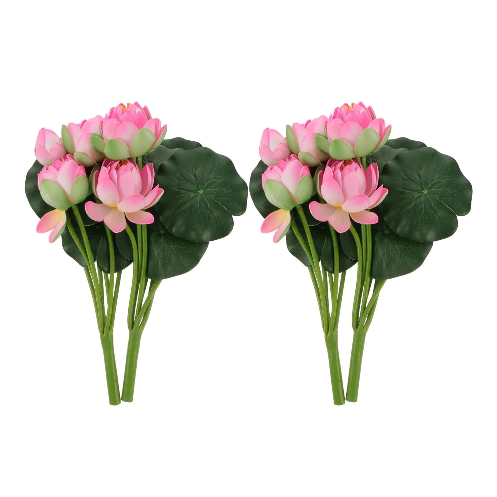 DUNSBY Artificial Lotus Flower Artificial Lotus Bouquet Fake Decoration Wedding Faux Flowers Stems Decor Bouquets Simulation Branches(Pink)