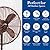 DecoBREEZE Oscillating Outdoor Fan with Misting Kit, 3-Cooling Speed with High RPM, Adjustable and Portable Misting Fan, Riverside, Antique Water Fan, 18 inches