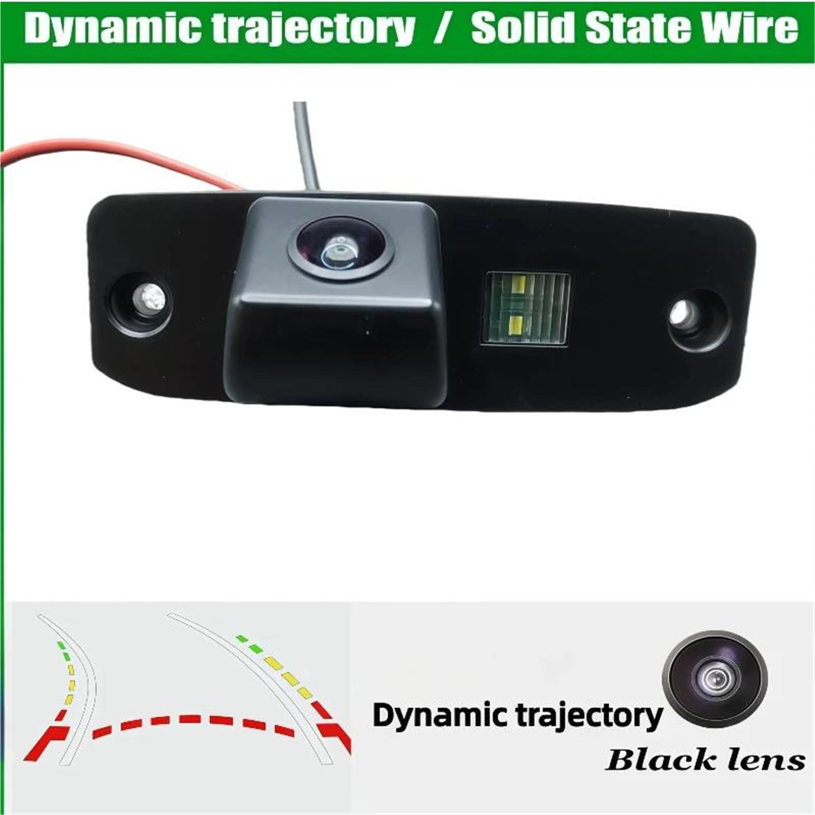 Cámara Trasera Coche para Kia para Ceed Y SW 2006-2012 con Visión Nocturna CCDBackup Vista Estacionamiento Cámara Trasera HD Ojo Pez Reverso(CCD Ruler Line)
