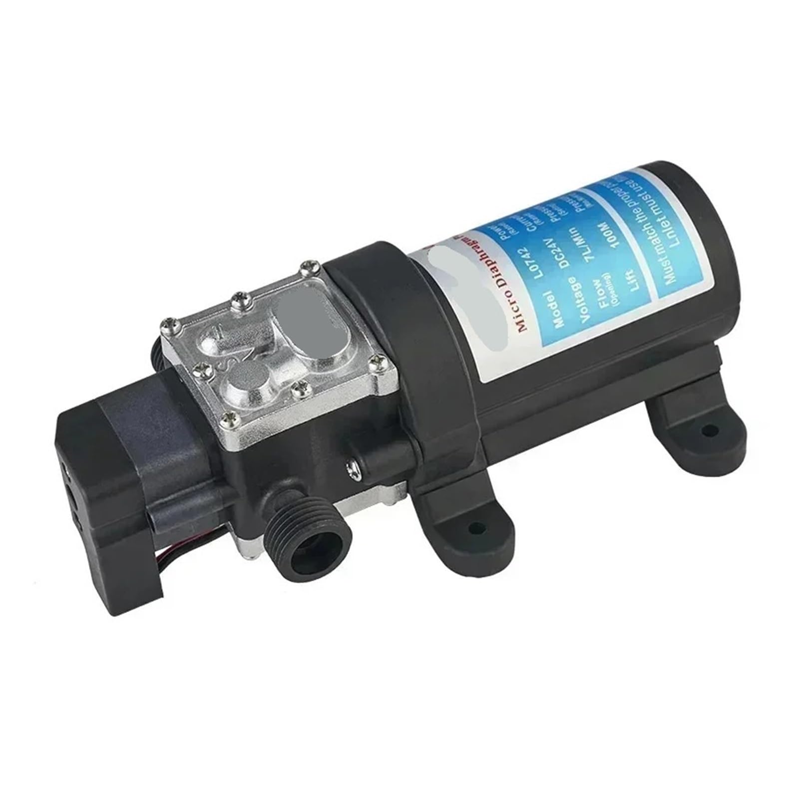 1/2" 24V 100W 7L Electric Diaphragm Pump Self Priming Household High-temperature Resistant Water Pressure Testing(Auto)