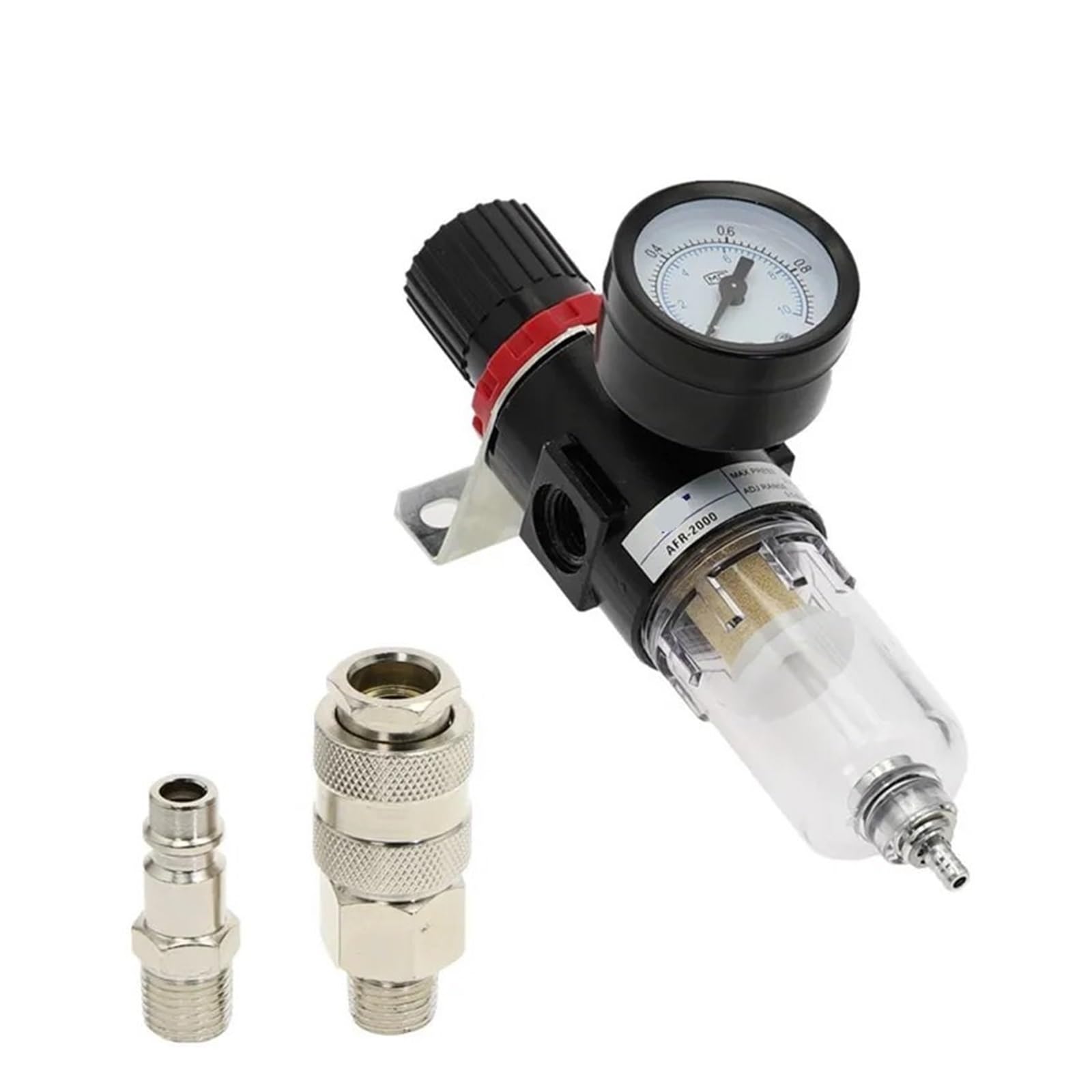 AYNRJKKX Afr-2000 1/4 Pneumatic Filter AFR2000 Air Compressor Moisture Separator Pressure Regulator Oil-Water Device(8MM)