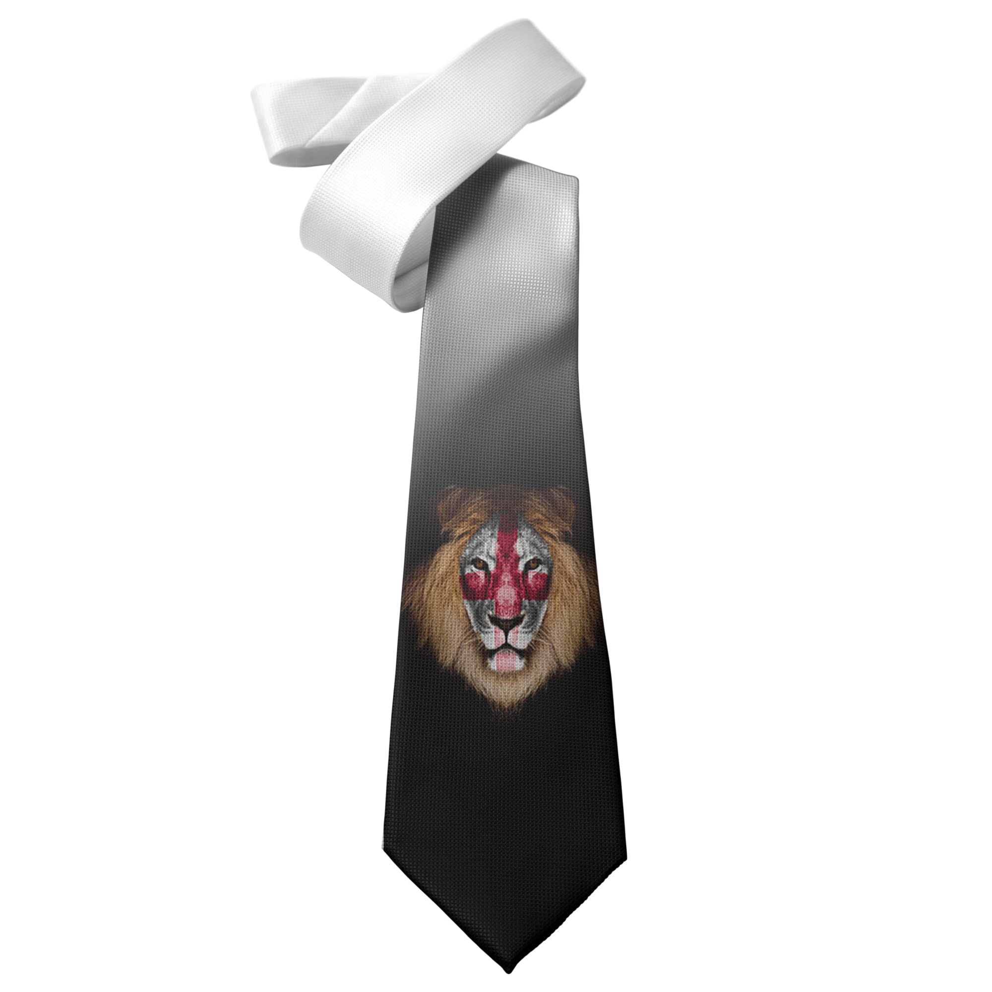 Shopquality4u Men's Multicoloured Lion England St George Flag Design Printed Neck Tie - Silk/Polyester - Great Gift - Half Tie Print