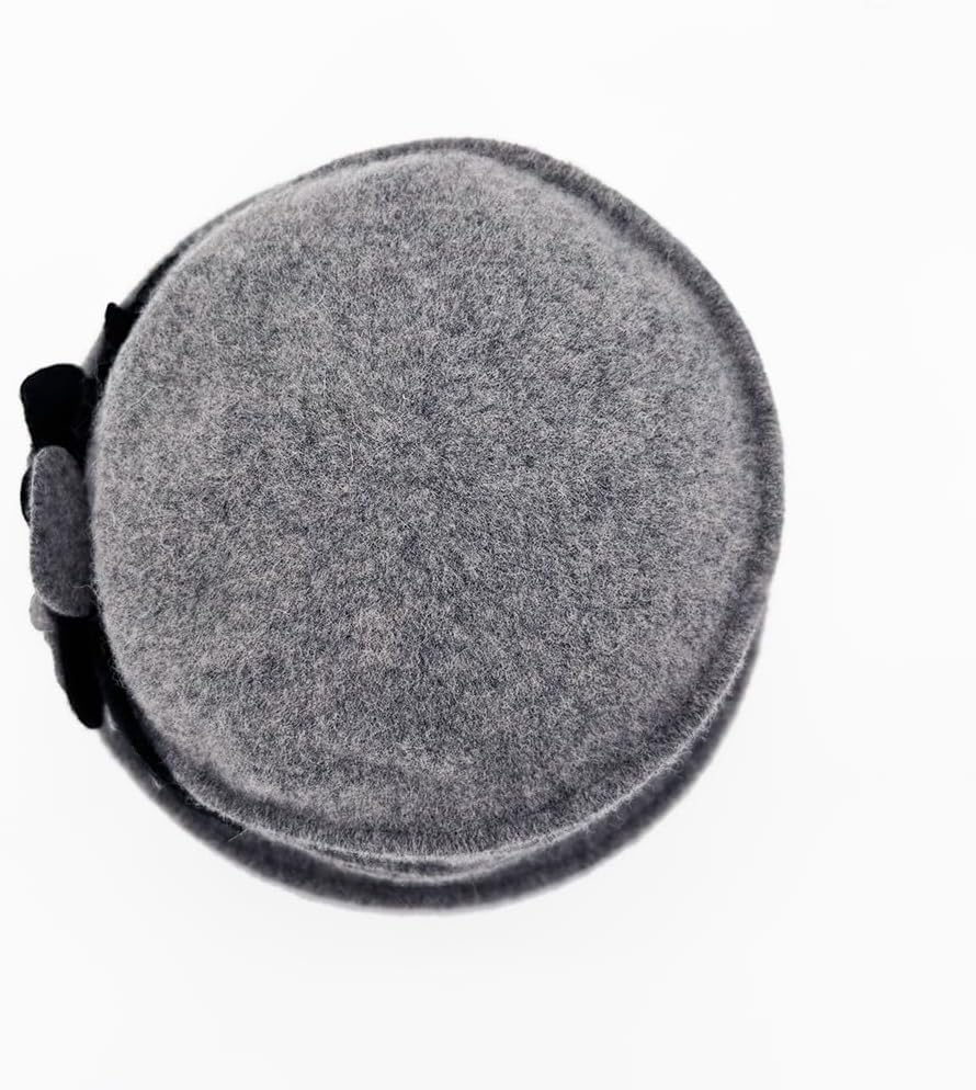 YING LAN Women Beret Hat Cloche Bucket Hat Vintage Floral Wool Classic Winter Hat 1920s - Image 5