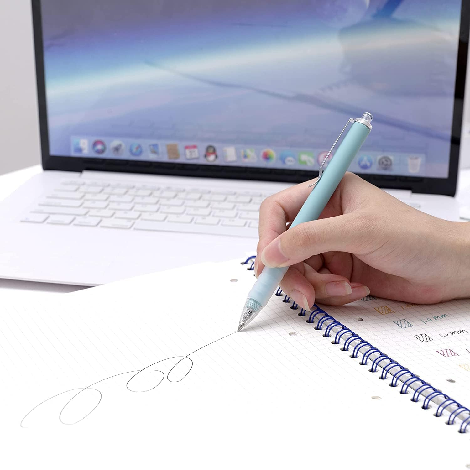 Ballpoint Pens Medium Point 1mm Black Ink Work Pen with Super Soft Grip Ball Point Pen for Men Women Retractable Office Pens (Black-6) : Office Products