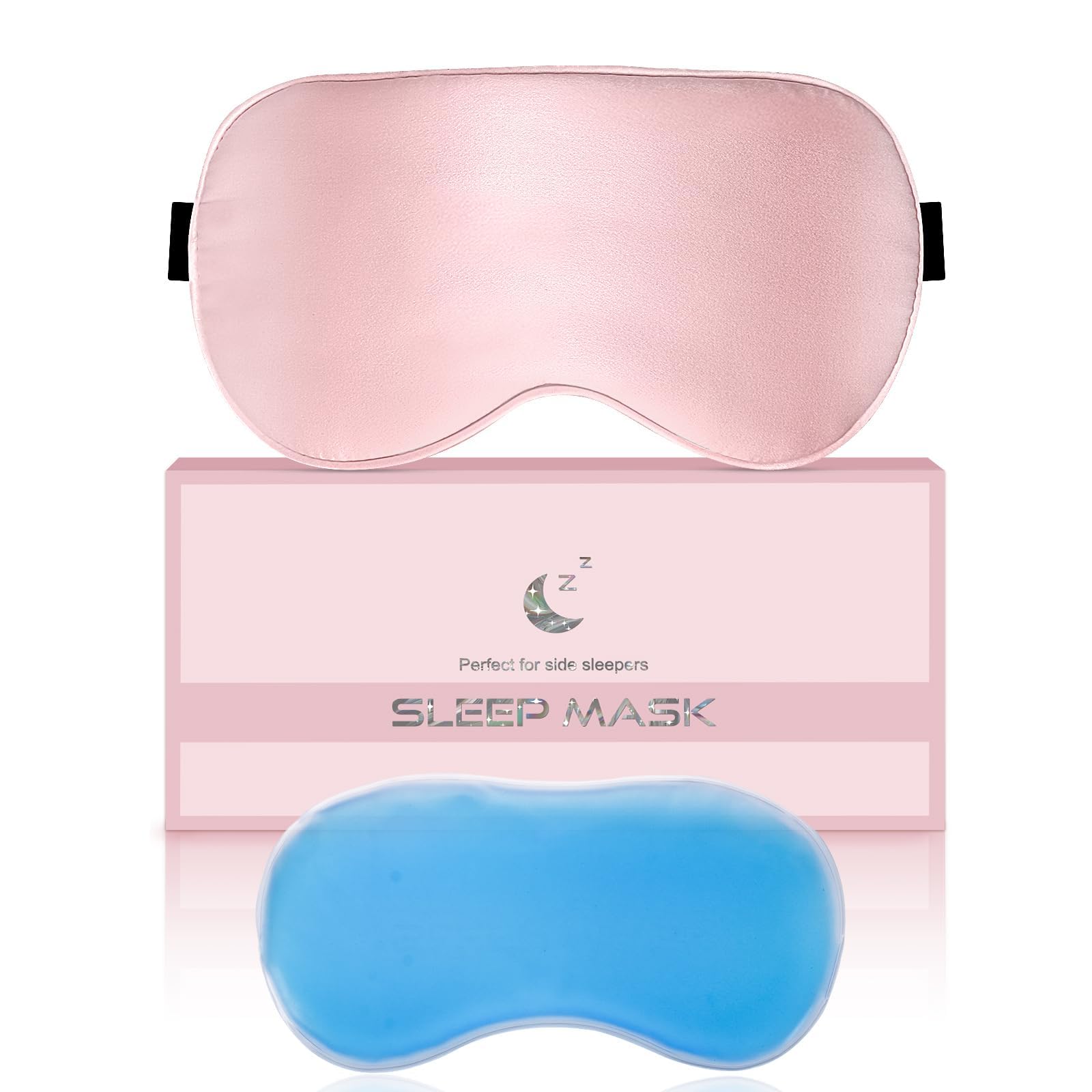 Antifaz para Dormir, Antifaz Gel Frio Brinda Una Experiencia Diferente, Alivia La Fatiga Ocular Y Te Proporciona Vitalidad (Rosa)