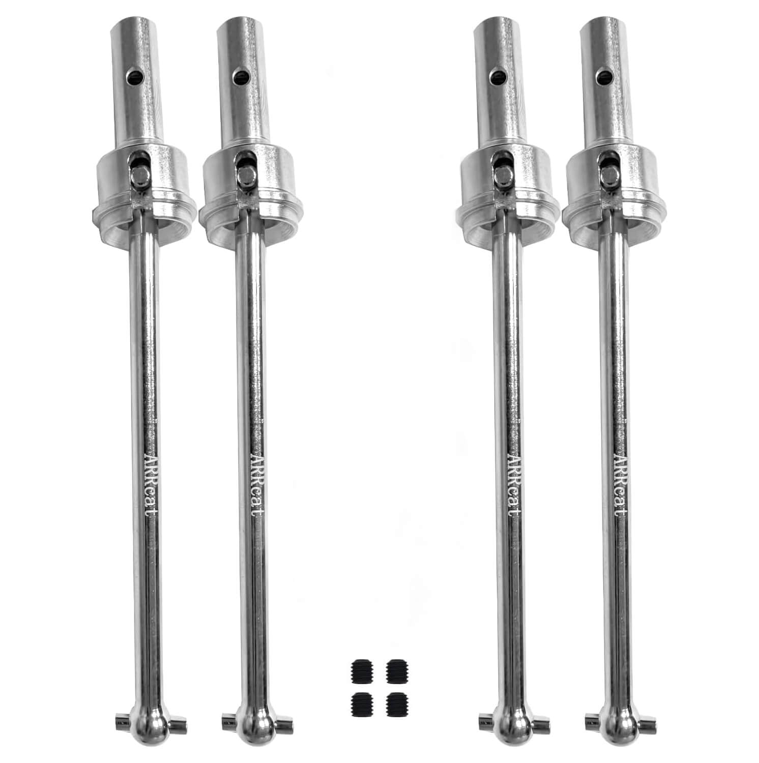 ARRCat Upgrades Part Drive Shaft for Arrma 1/8 Typhon 6s Blx,Infraction 6s Blx,Felony 6s Blx,Limitless Roller,4pcs Front Rear Drive Shaft Axles Upgrades Part (Upgrades Version),Silver-image-40