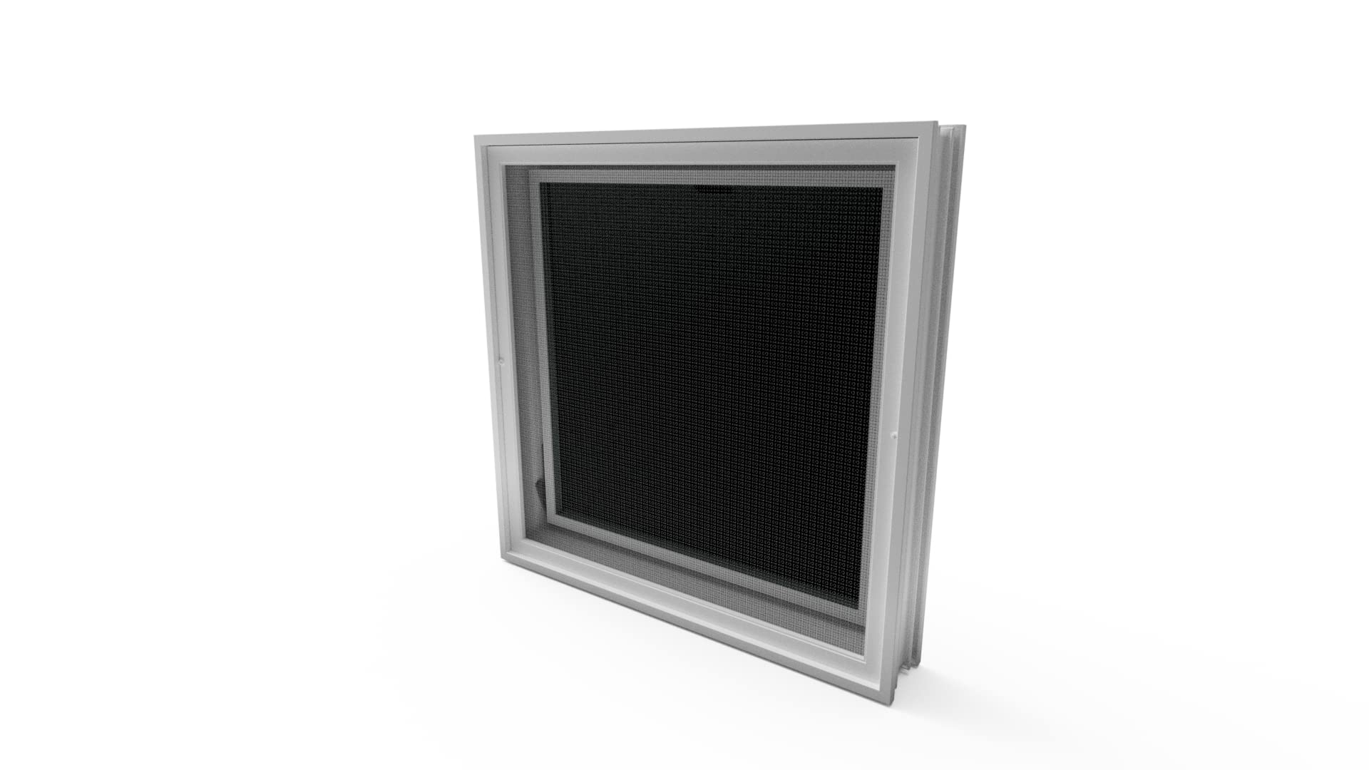 Ventana de ventilación para insertar en una pared de bloques de vidrio, ladrillo u hormigon | Dimensiones cm 48x48x8 | Sustituye 4 bloque de vidrio de 24X24x8 cm.| Unidad de venta 1 ventana