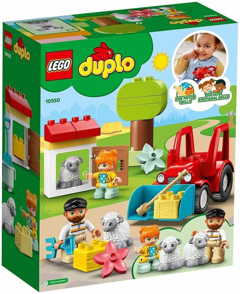 LEGO® DUPLO® Town Farm Tractor & Animal Care 10950 Creative Playset for Toddlers;Toy Tractor