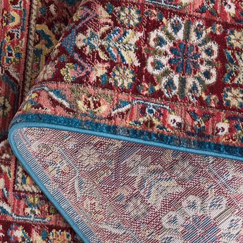 Tapete decorativo SAFAVIEH Kashan 2'6" x 4' Azul y Rojo miniatura 5