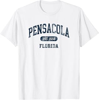 Vintage Pensacola FL Est 1559 Retro Preppy Throwback Mens T-Shirt