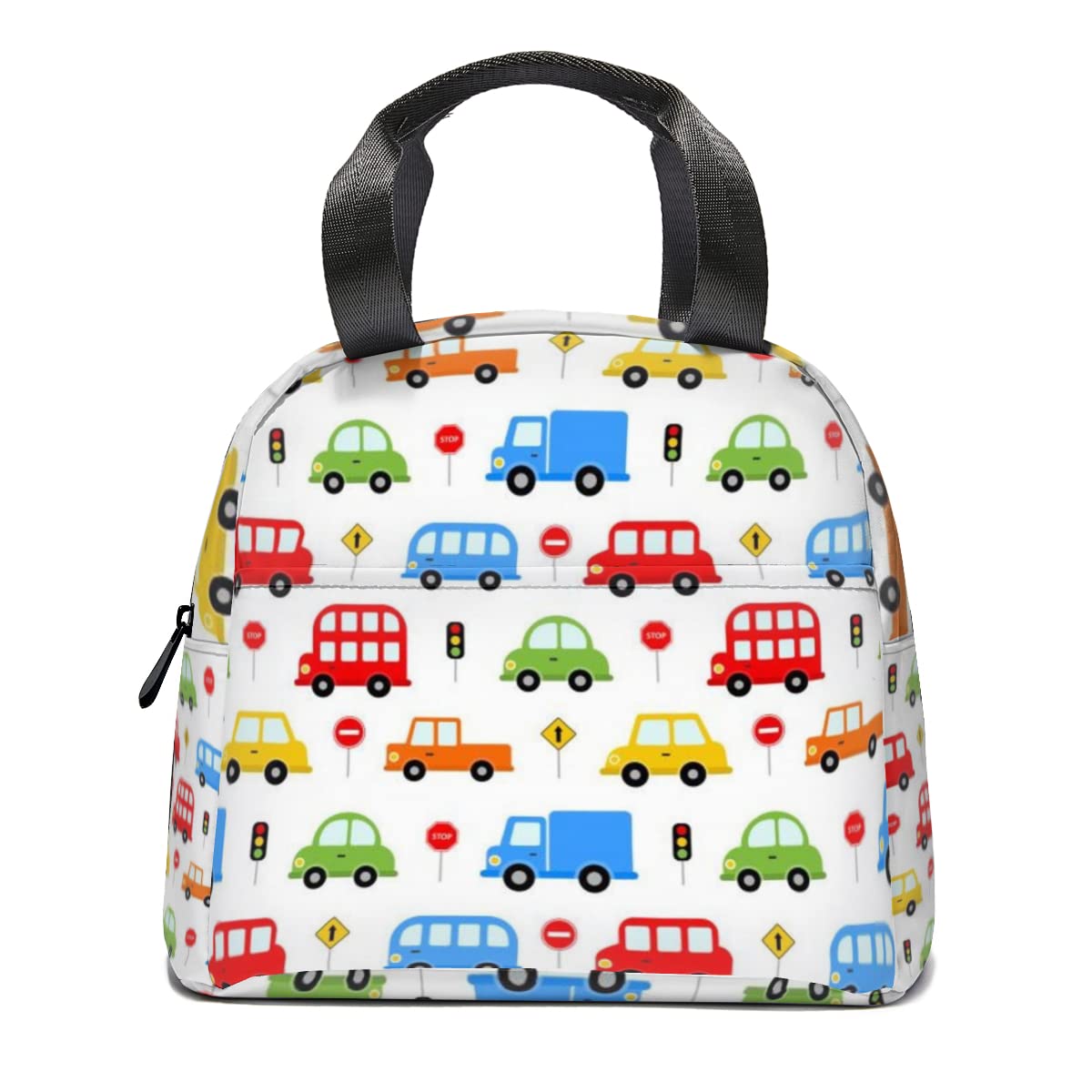 Amazon｜乗り物柄 くるま柄 ランチバッグ 大容量 お弁当袋 収納バッグ