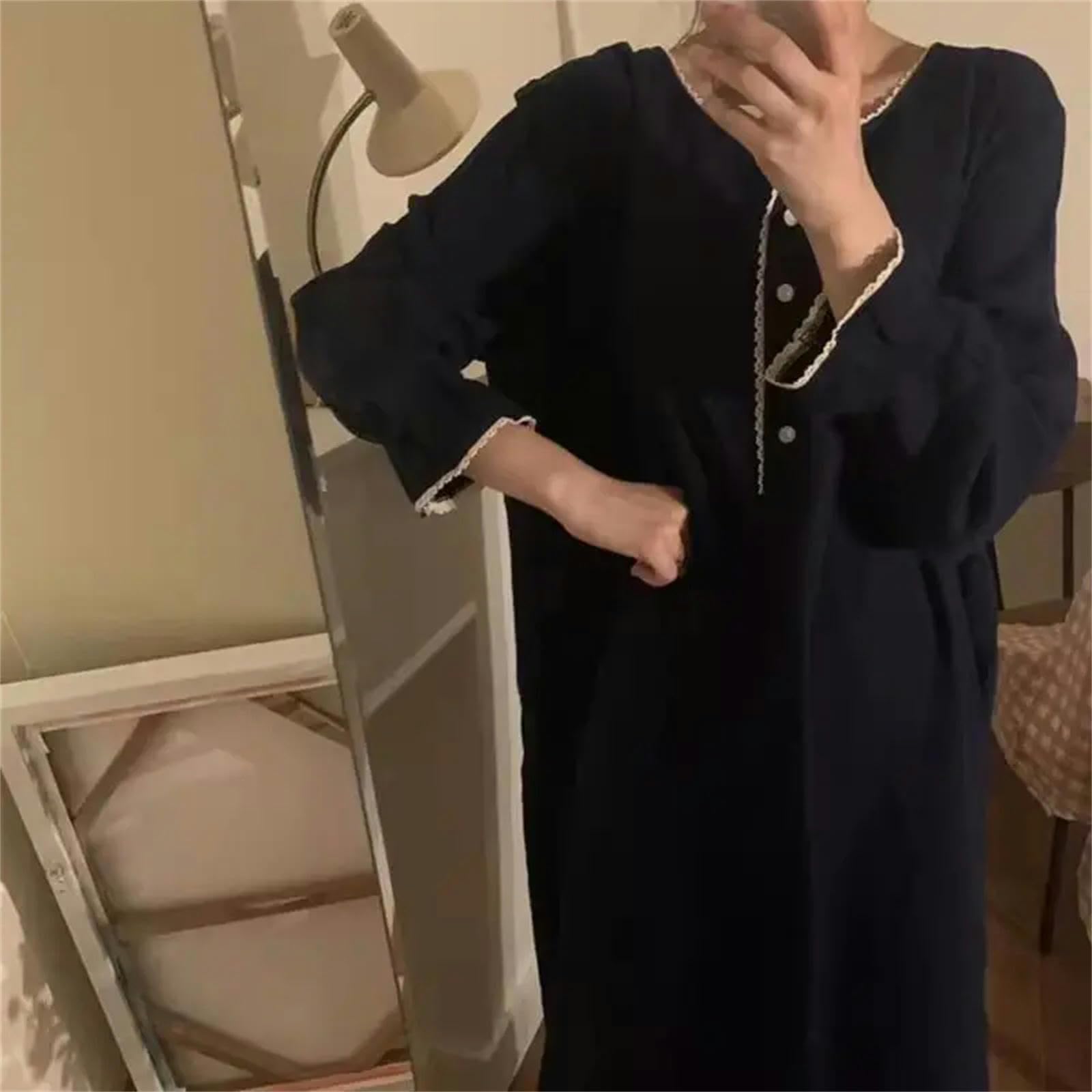 Camicia da Notte Donna Pizzo Notturna Notturna Abbottoneria Abbiglia