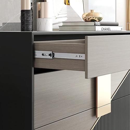 Miniatura 7 de Knobonly 6 pares de correderas de cajón de montaje lateral de 24 pulgadas, rodamiento de bolas de cierre suave plateado para gabinete de cocina,