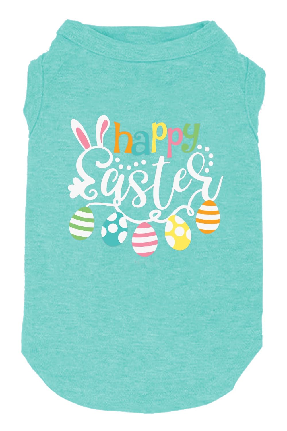 Happy Easter Shirts for Dog Funny Print Vest for Small Medium Large Dogs Soft and Light-Weight T Shirts Gift for Puppy(Mintgreen01,Large)