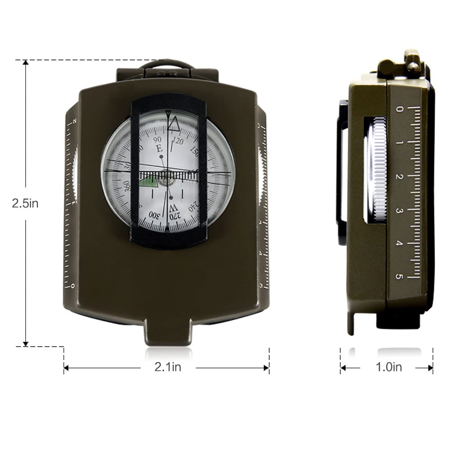 JINGYAN Kompasy Military Compass Survival Kompas Piesze wycieczki Outdoor Camping Sprzęt geologiczny