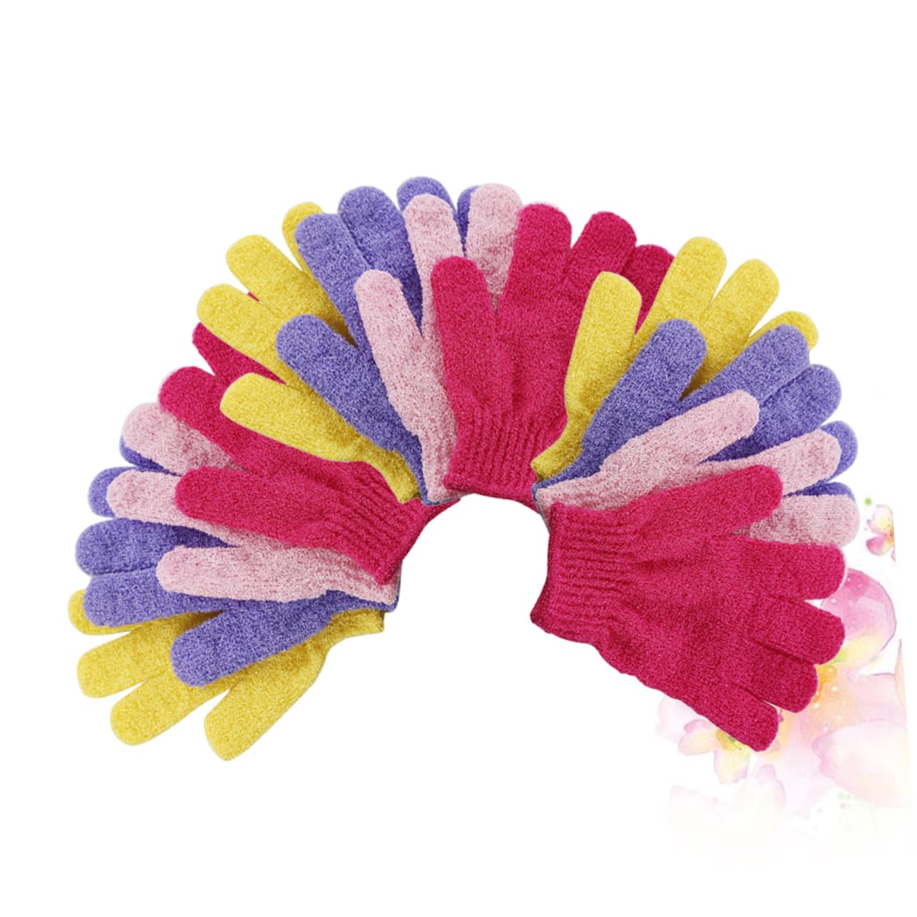 Healeved 36 Piezas guantes exfoliantes exfoliating gloves guantes de cinco dedos guantes de baño guantes de masaje corporal guantes de ducha Cuerpo toalla de baño frotar barro