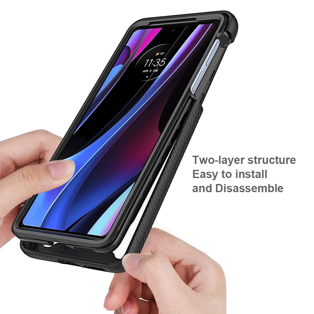 Dexnor Cover Custodia per Samsung Galaxy A53, Protezione Schermo Integrata e Supporto 360