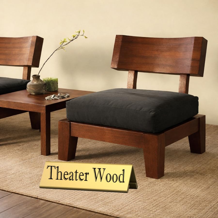 Image of Sheesham Wood Multipurpose Curved Low 1 Seater Sofa Chair for Living Room Bedroom Home Wooden Furniture