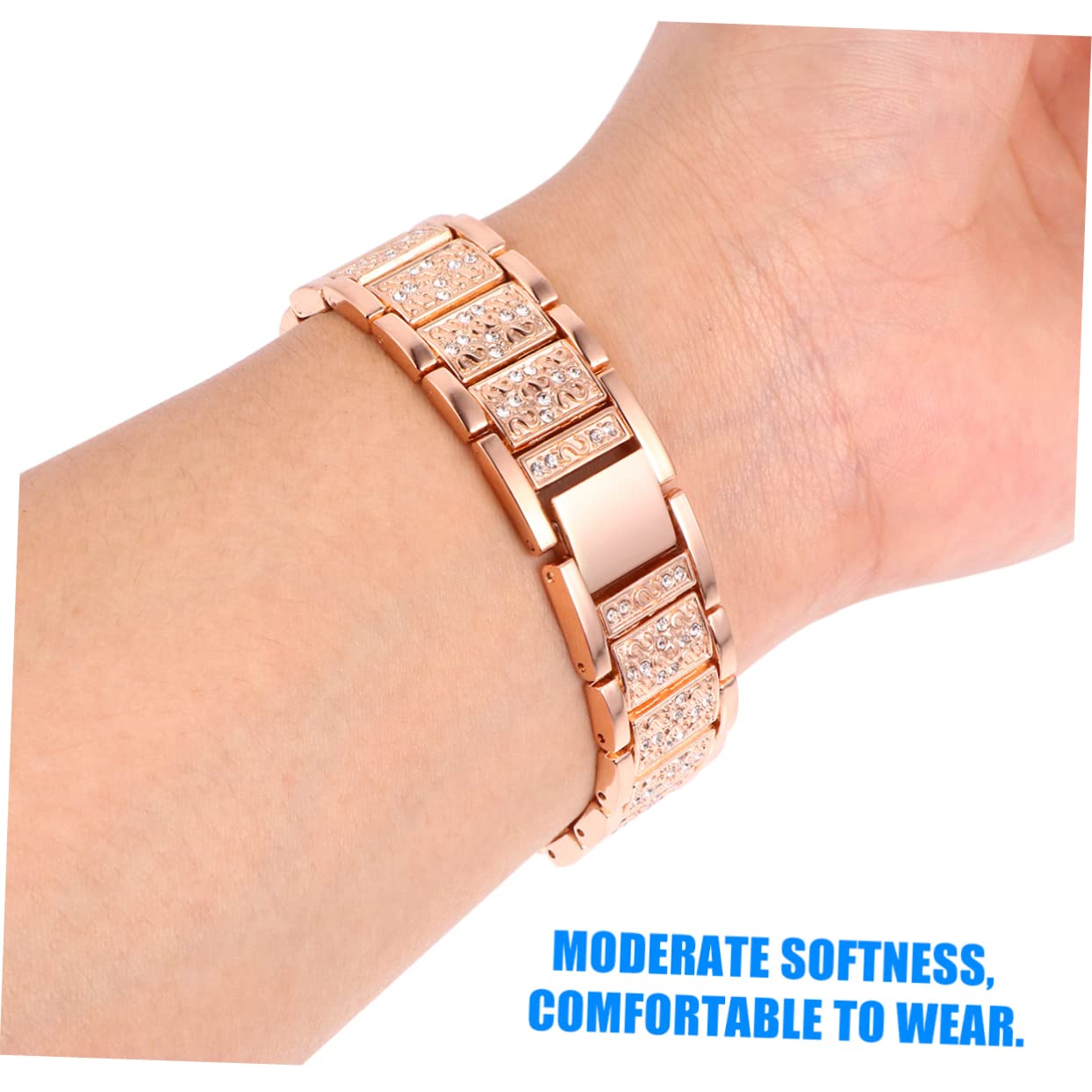 Gatuida 2 Pezzi Cinturino Braccialetto Di Strass Per Le Donne Cinturino Di Cristallo Bling Di Strass Stack Bracciali Per Le Donne Orologio Di Diamanti In Metallo