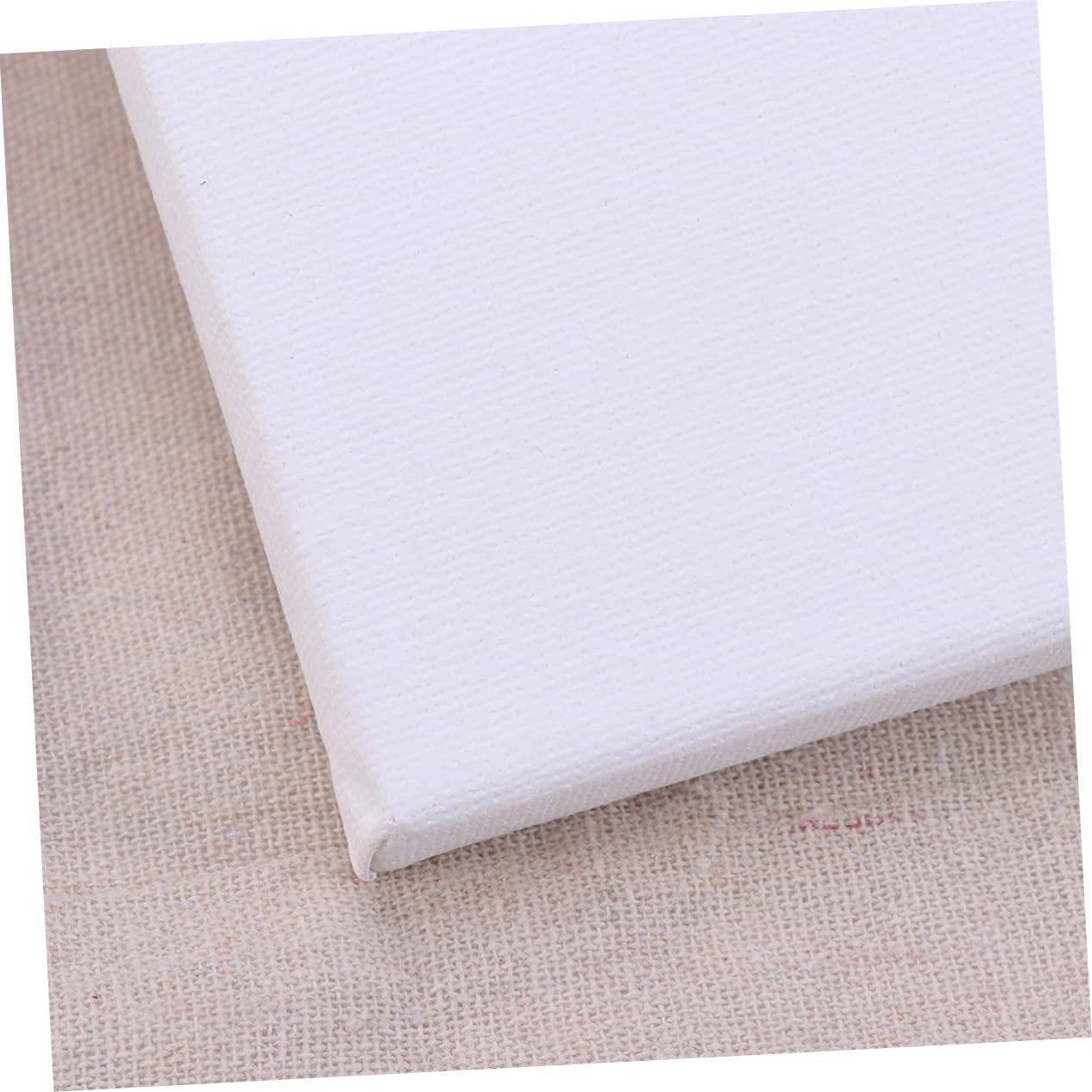 NUOBESTY Lot de 10 Toiles à Peindre Blanches en Coton Cadre en Bois, Toile Tendue pour Peinture à L'huile et Dessin, pour Artistes et Loisirs Créatifs