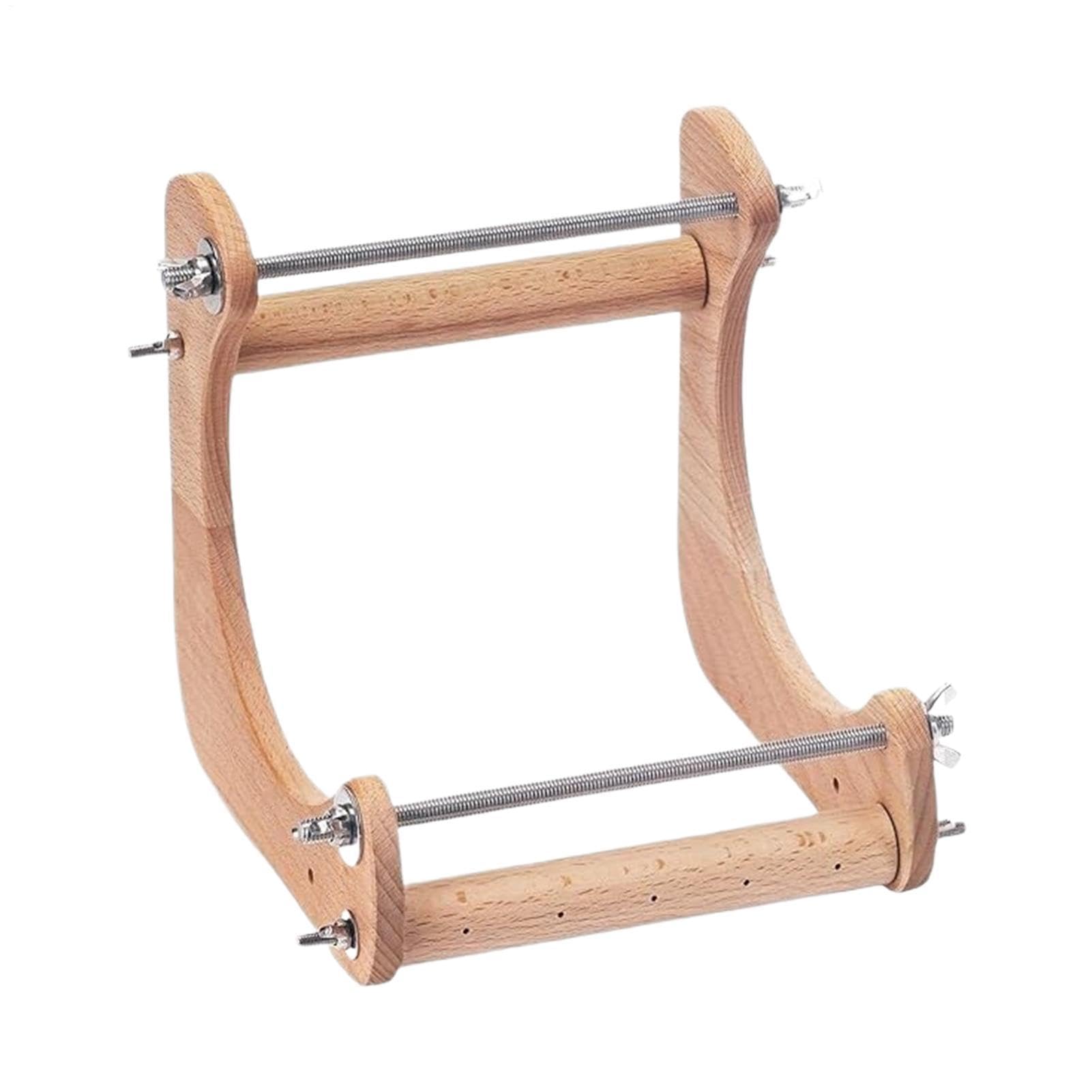 Telar de madera para joyería y soporte ajustable de tejer cuentas de escritorio